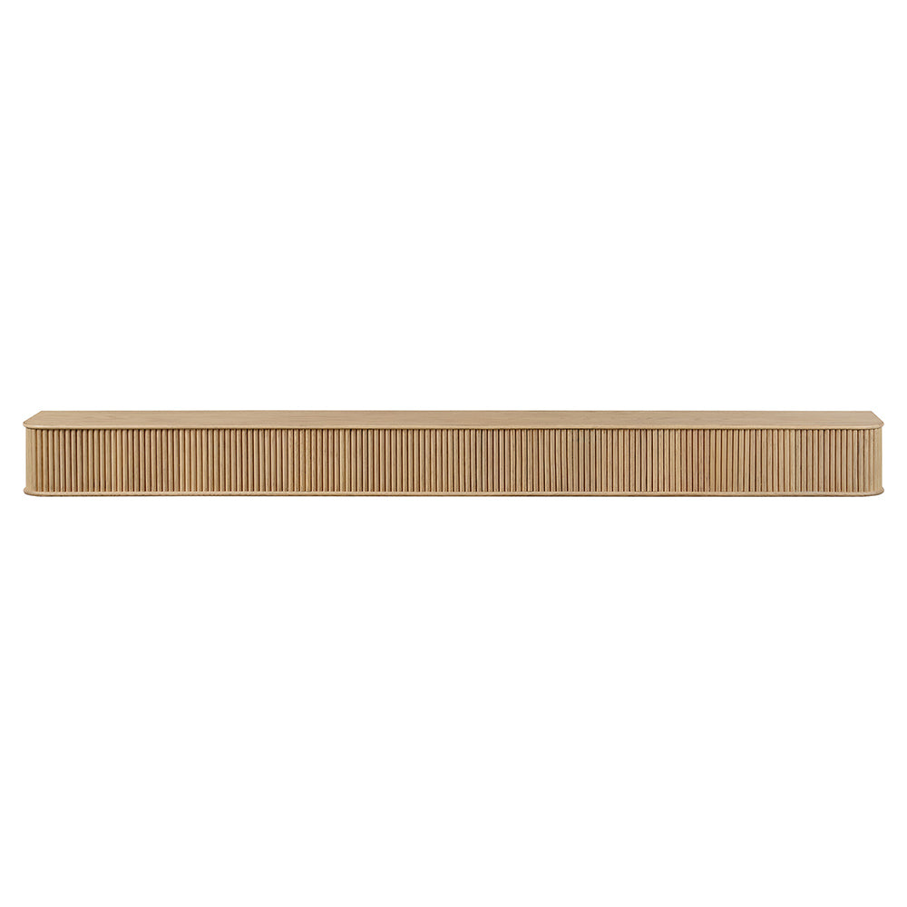 Alfama 60-in Reed Mantel Shelf Blonde Stain