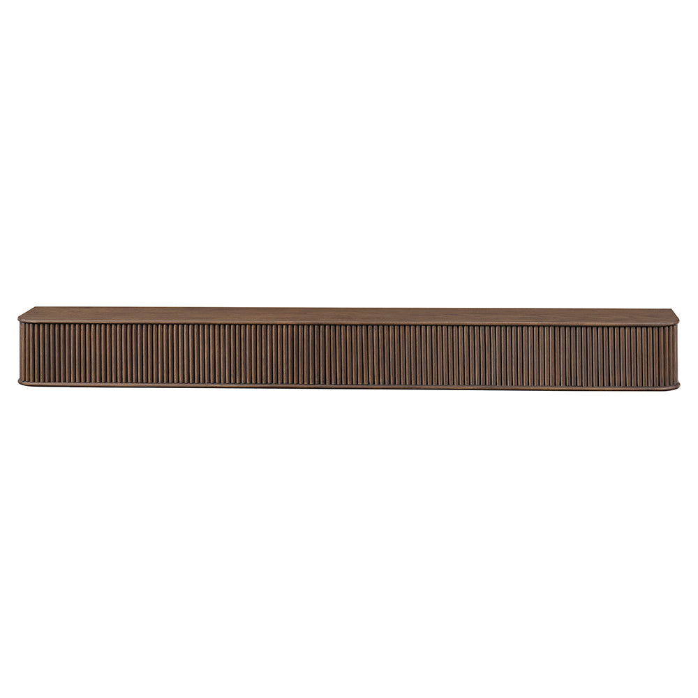 Alfama 60-in Reed Mantel Shelf Umber Stain