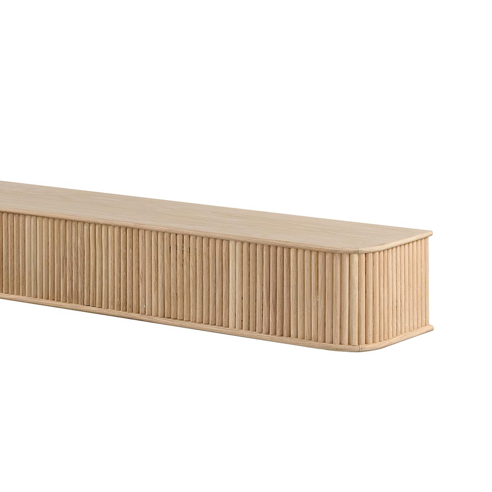 Alfama 60-in Reed Mantel Shelf Unfinished