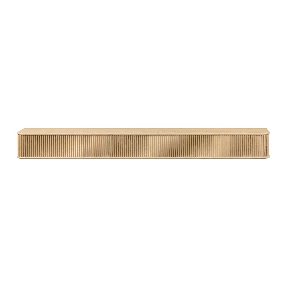 Alfama 60-in Reed Mantel Shelf Whitewash Stain