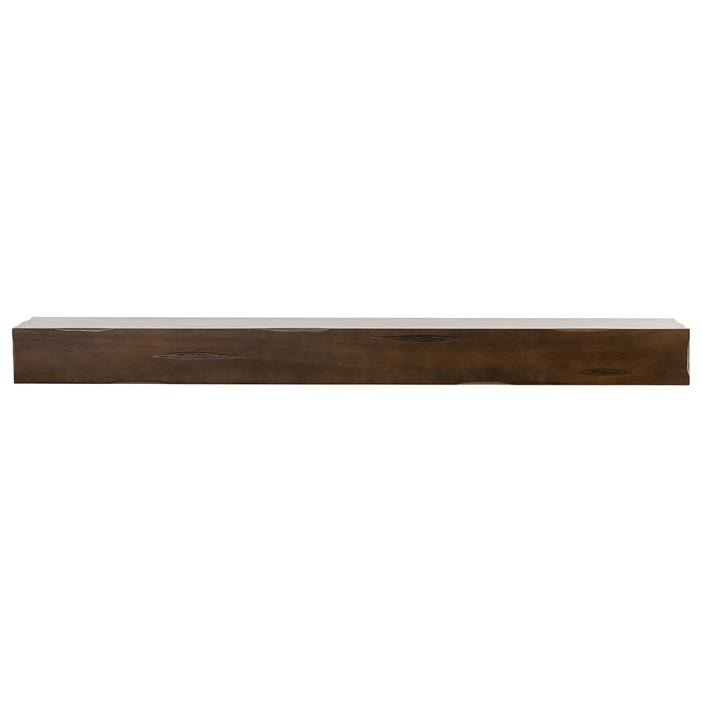 Breckenridge Wood Mantel Shelf in Ash Rustic Distressed