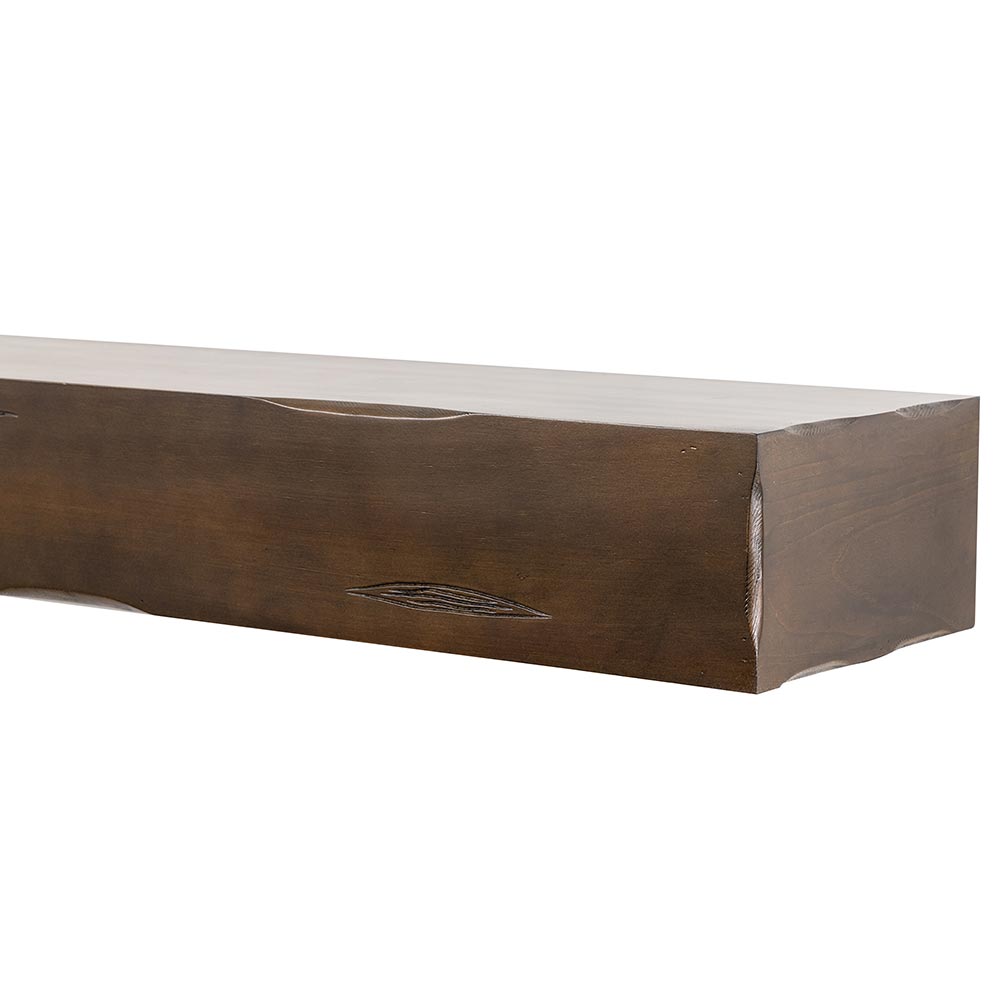 Breckenridge Wood Mantel Shelf in Ash Rustic Distressed