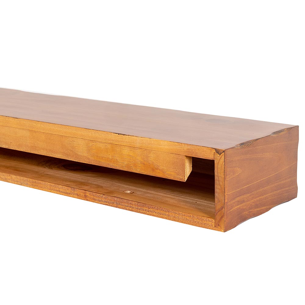 Breckenridge Wood Mantel Shelf - Back
