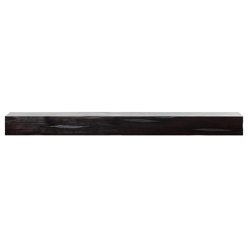 Breckenridge Wood Mantel Shelf in Espresso Rustic Distressed