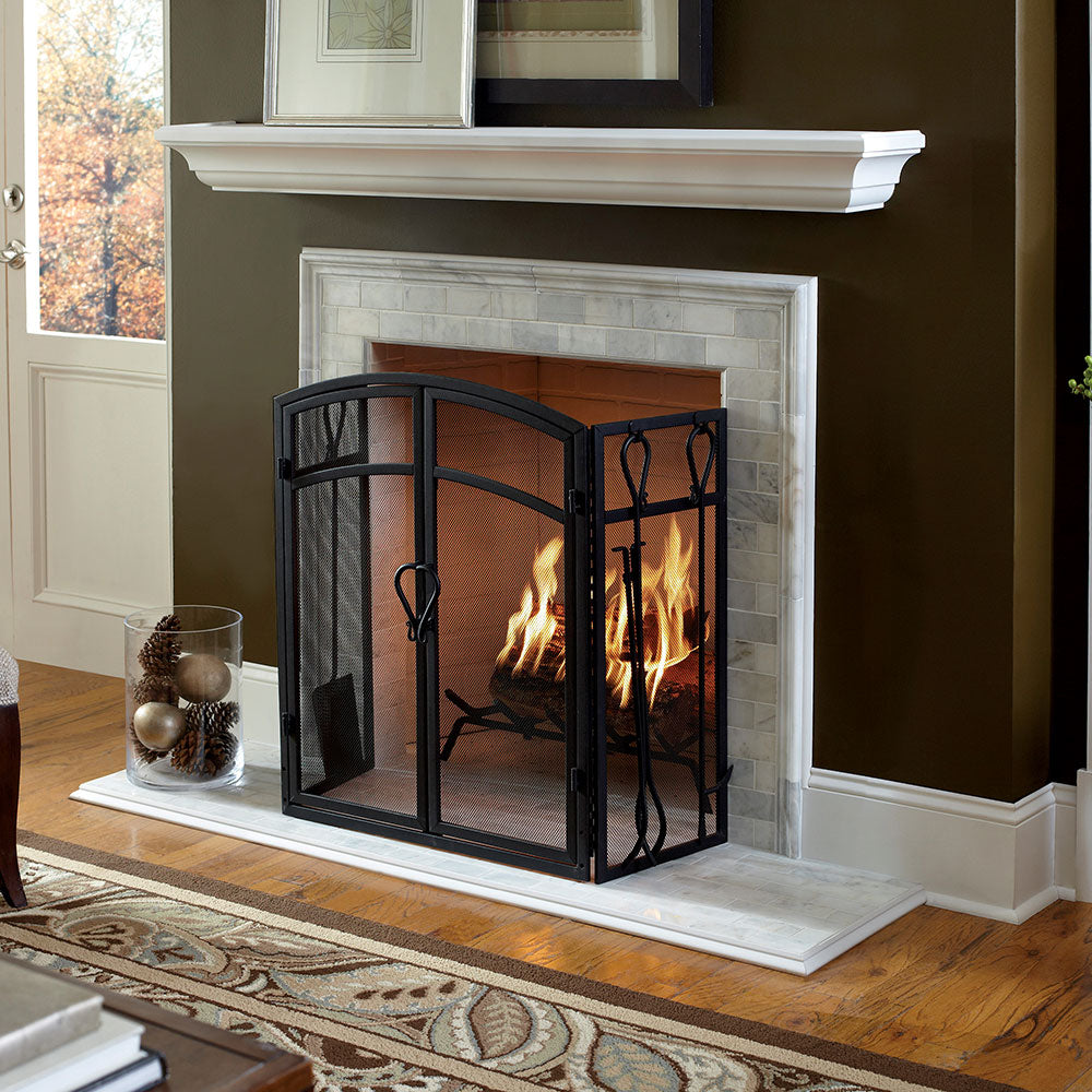 Colton Wood Mantel Shelf in White Paint