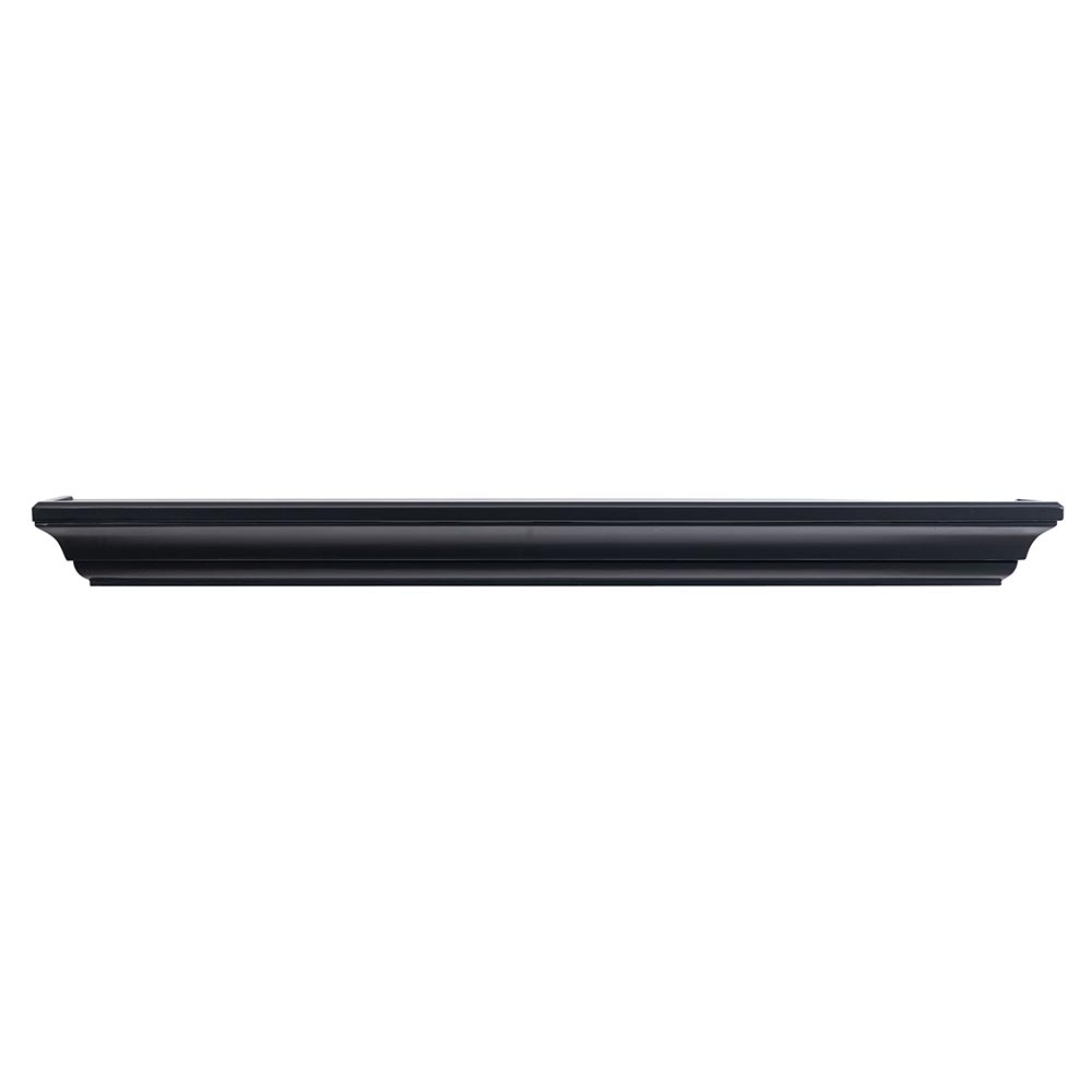 Colton Wood Mantel Shelf in Black Paint