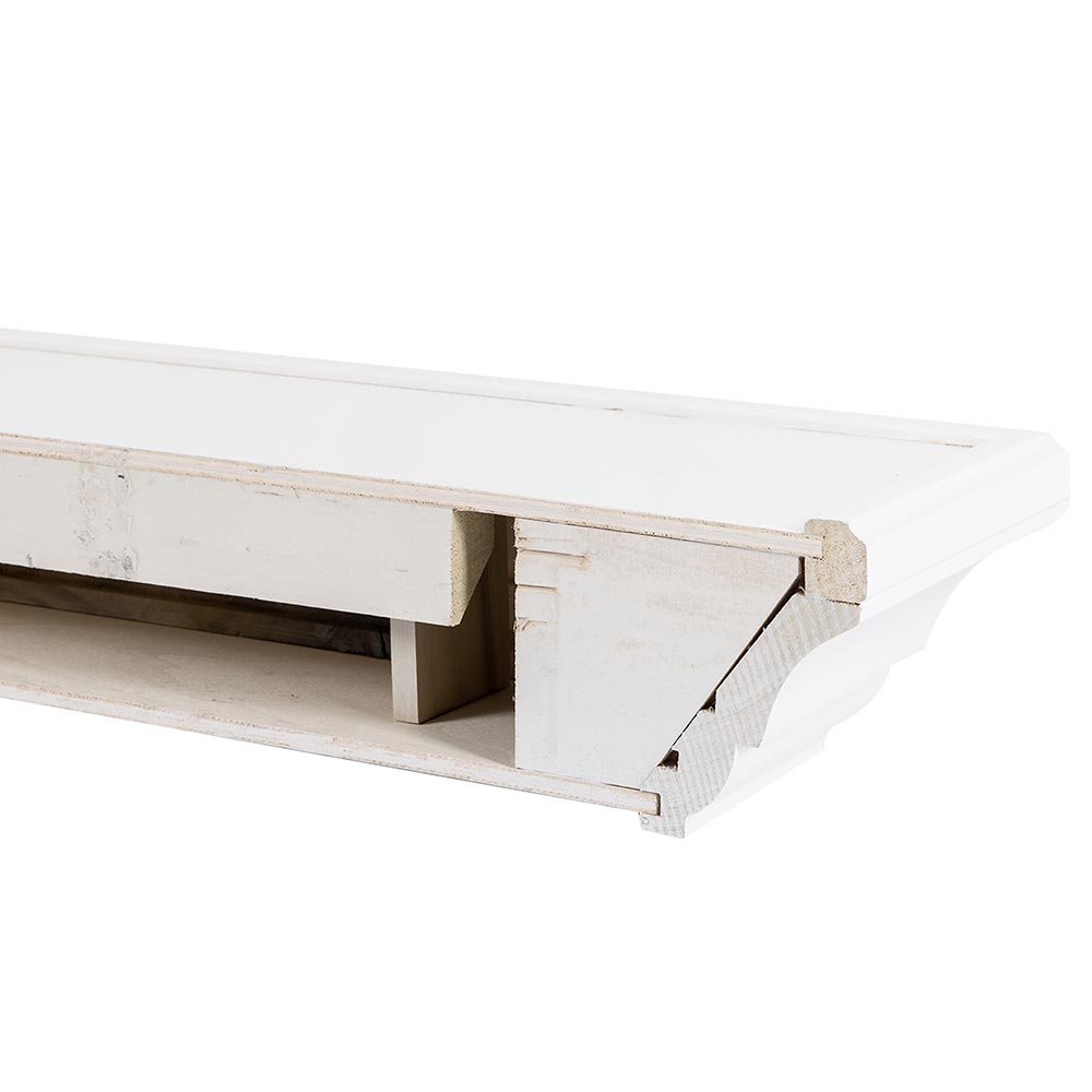 Colton Wood Mantel Shelf - Back