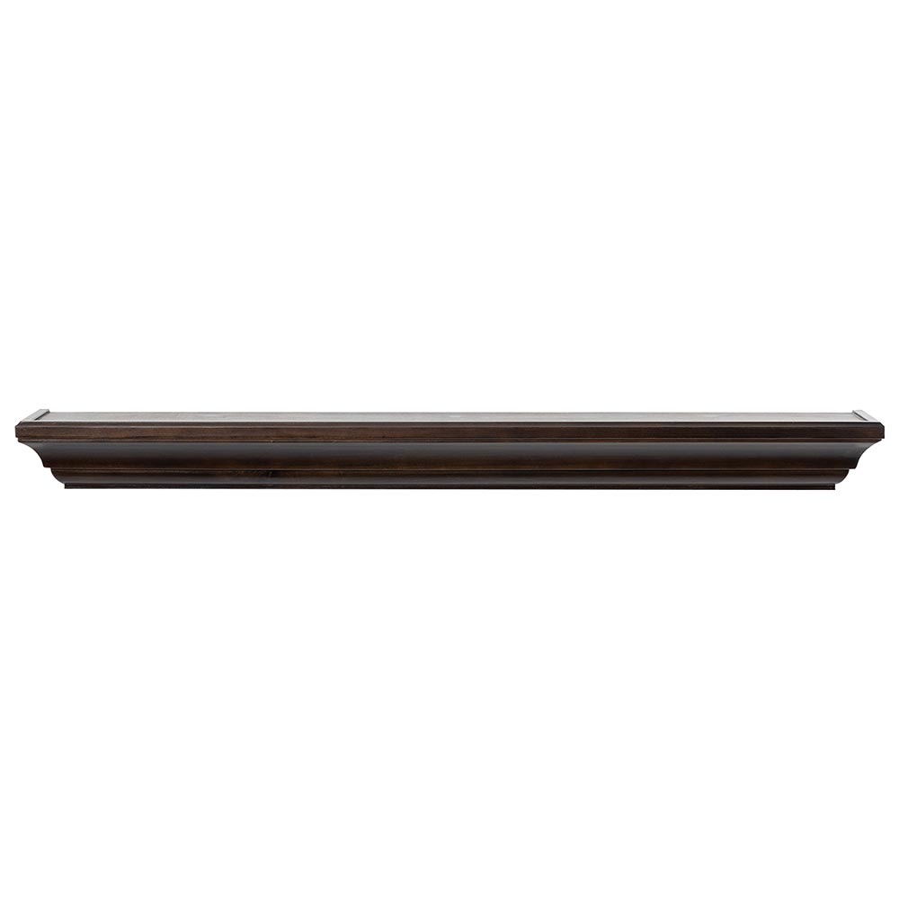 Colton Wood Mantel Shelf in Chocolate Stain