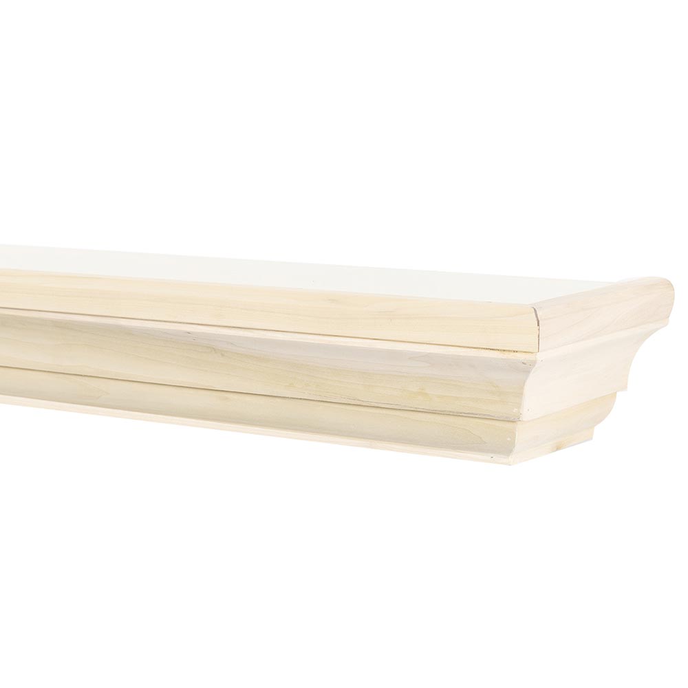 Colton Wood Mantel Shelf in Unfinished