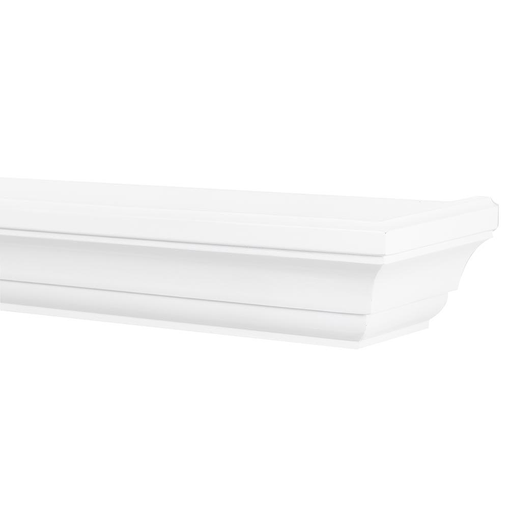 Colton Wood Mantel Shelf in White Paint