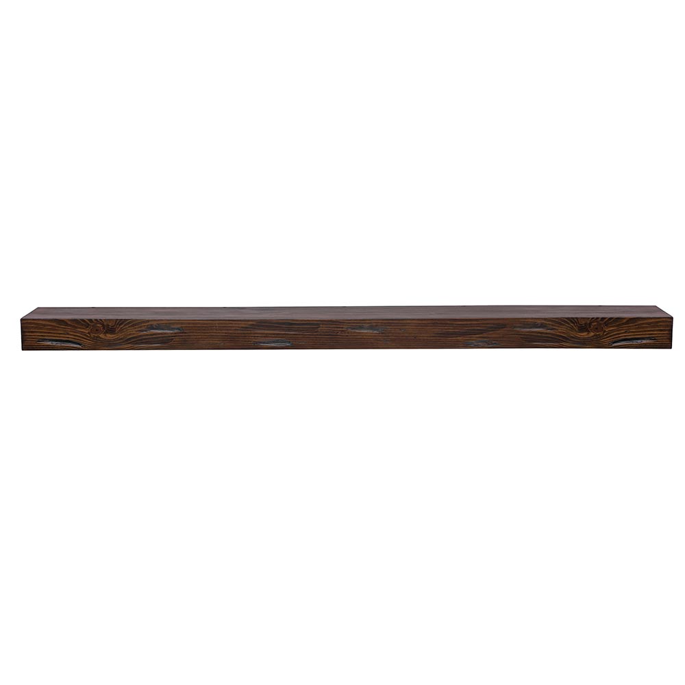 Dakota 3-in Wood Mantel Shelf in Burnished Walnut Stain