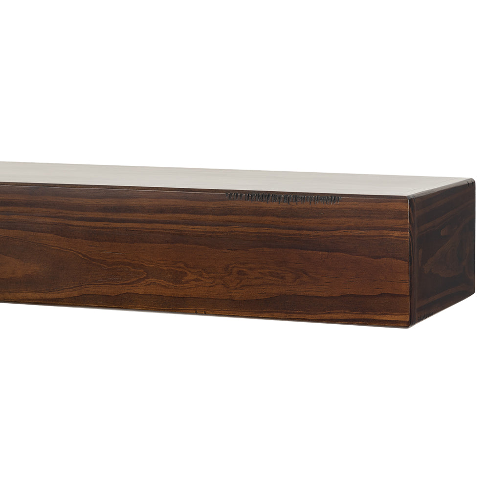 Dakota Wood Mantel Shelf in Cinnamon Stain