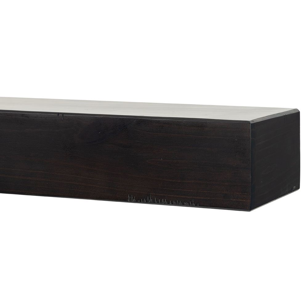 Dakota Wood Mantel Shelf in Coffee Bean Stain