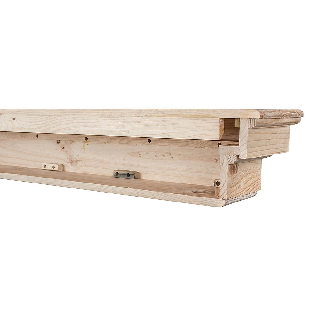 Salem Wood Mantel Shelf - Back View