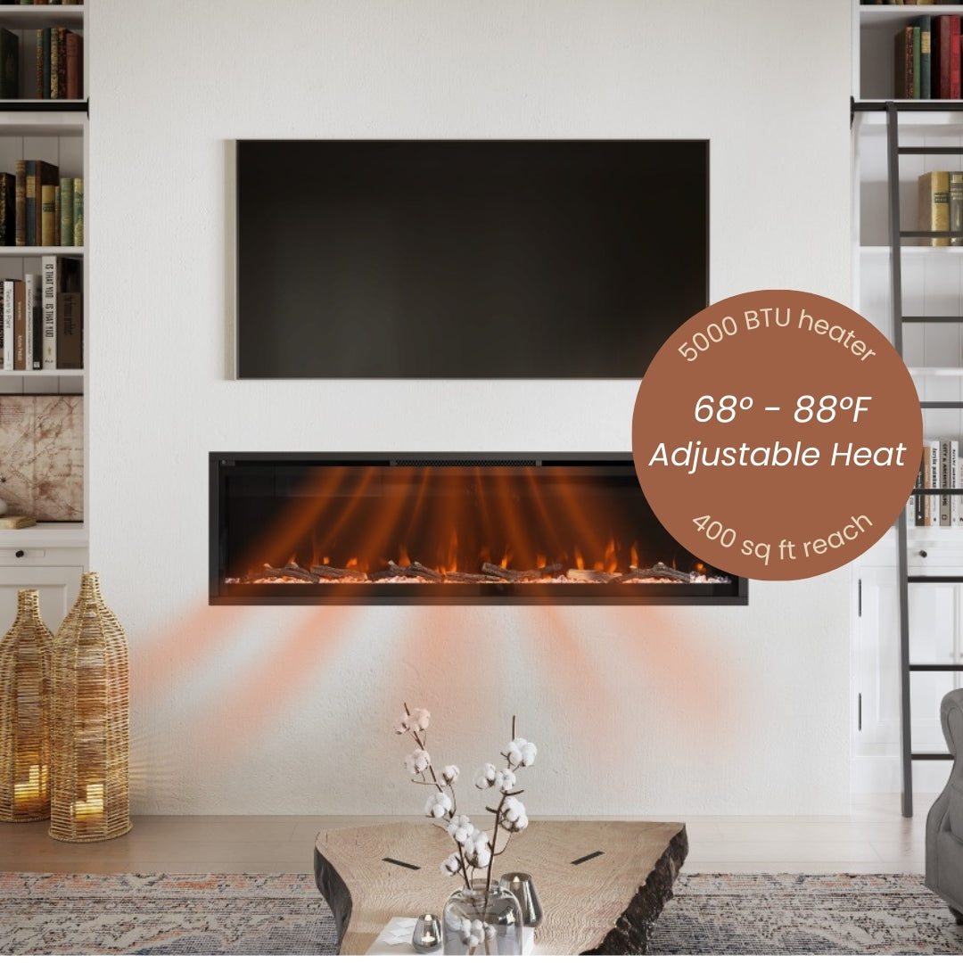 Modern Ember Aerus Deep 60-in Linear Electric Fireplace - ME-SL60