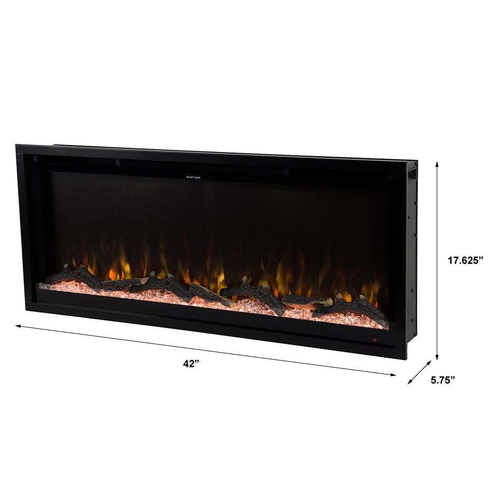 Modern Ember Aerus Deep 42-in Linear Electric Fireplace - ME-SL42- Orange Flame Color
