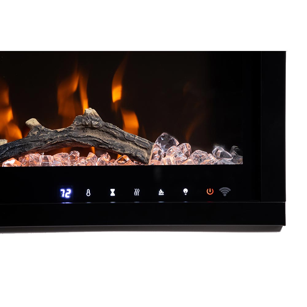 Modern Ember Aerus Deep 60-in Linear Electric Fireplace - ME-SL60 - Touch Controls