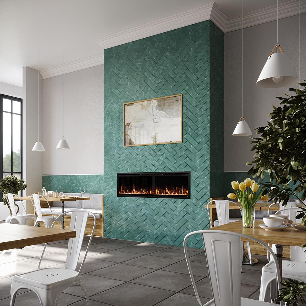 Modern Ember 60-in Aerus Slim Linear Electric Fireplace ME-AER60-SLIM
