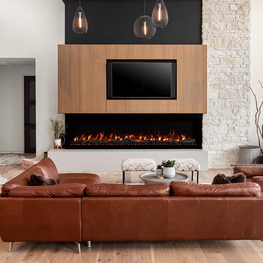 Modern Ember 100-in Highmark Linear Electric Fireplace - ME-HM100