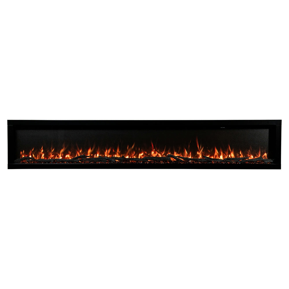 Modern Ember 100-in Highmark Linear Electric Fireplace - ME-HM100 - Orange Flame Color