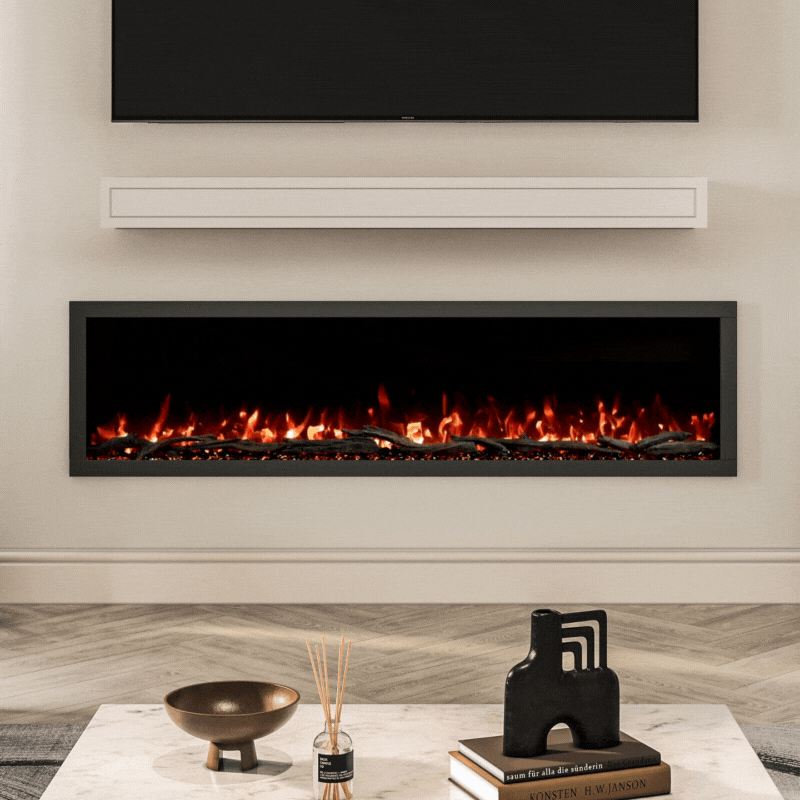 Modern Ember Highmark Linear Electric Fireplace Animation