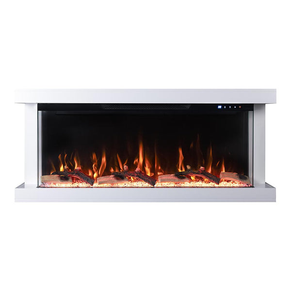 Modern Ember Skyline 50 In Floating Wall Mount Electric Fireplace Mantels Direct