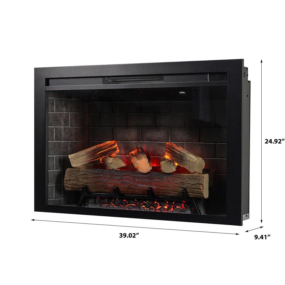 Modern Ember Uptown 36-in Smart Electric Insert EF-TL-36 Dimensions
