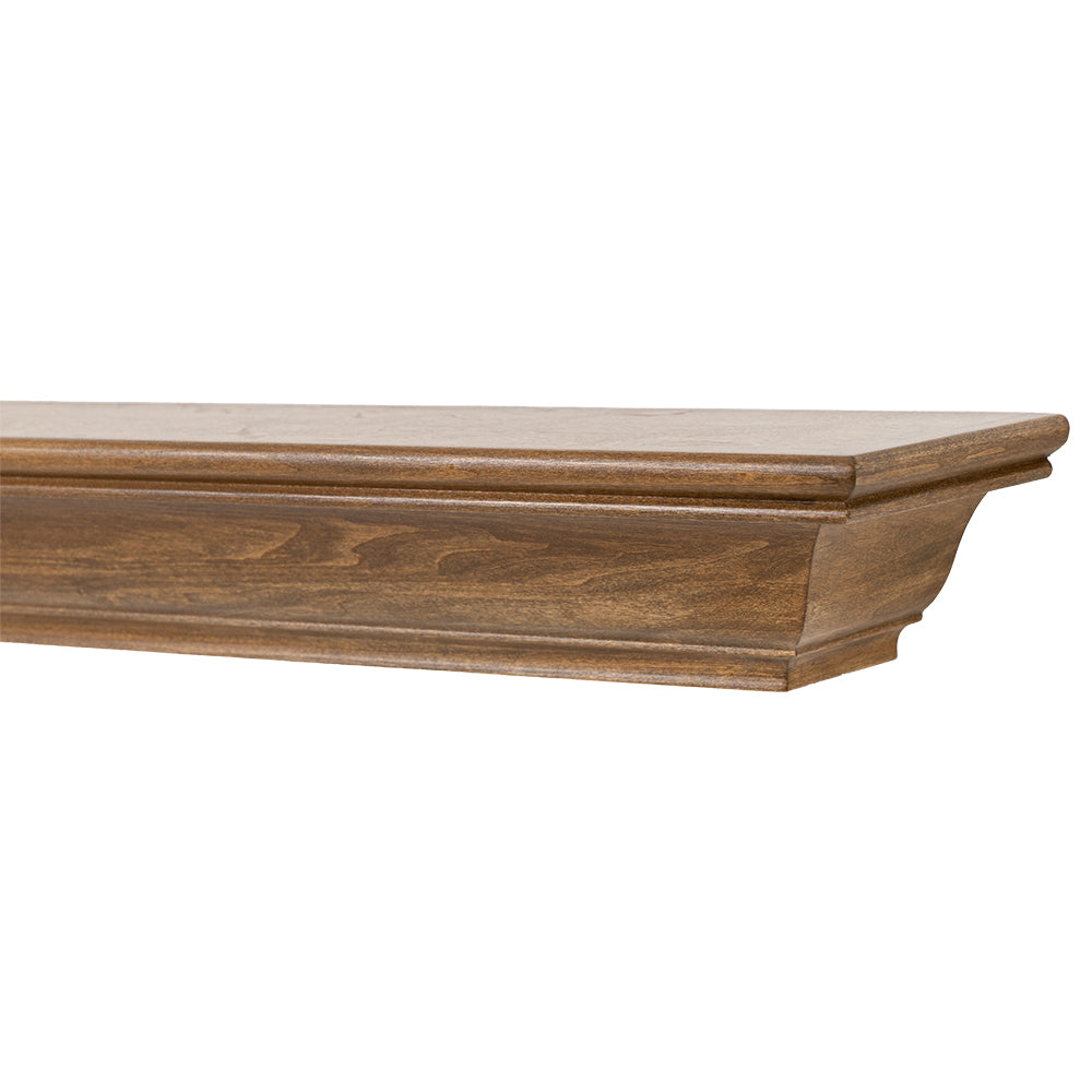 Madison Wood Mantel Shelf in Poplar with Ginger Stain