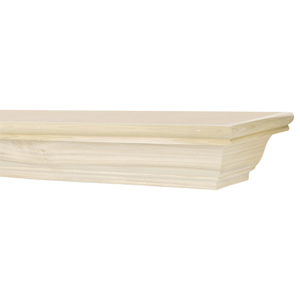 Madison Wood Mantel Shelf in Poplar Paint Grade Unfinished