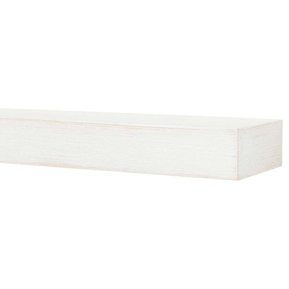 Vail 4-Inch High Wood Mantel Shelf in White
