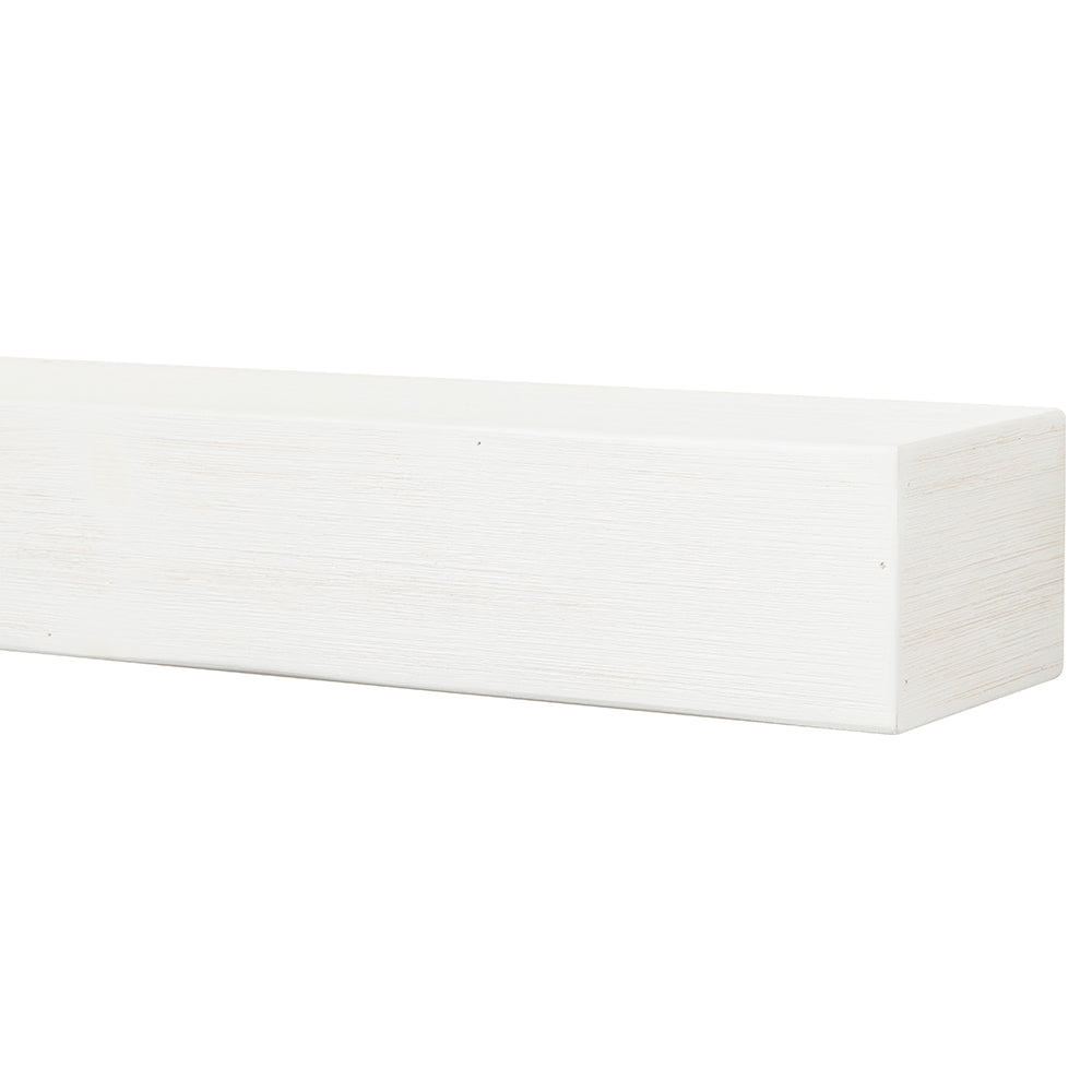 Vail 6-Inch High Wood Mantel Shelf in White
