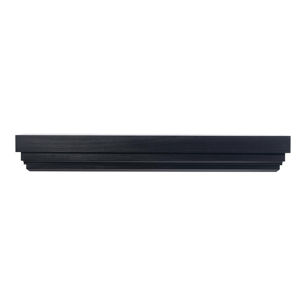 Weston Wood Mantel Shelf in Poplar with Black Paint