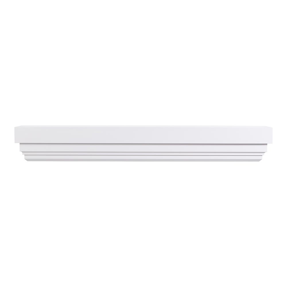 Weston Wood Mantel Shelf in Poplar with White Paint