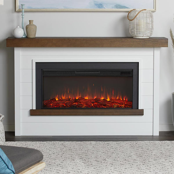 Bernice Infrared Electric Fireplace Mantel Package in White - 4220E-W ...