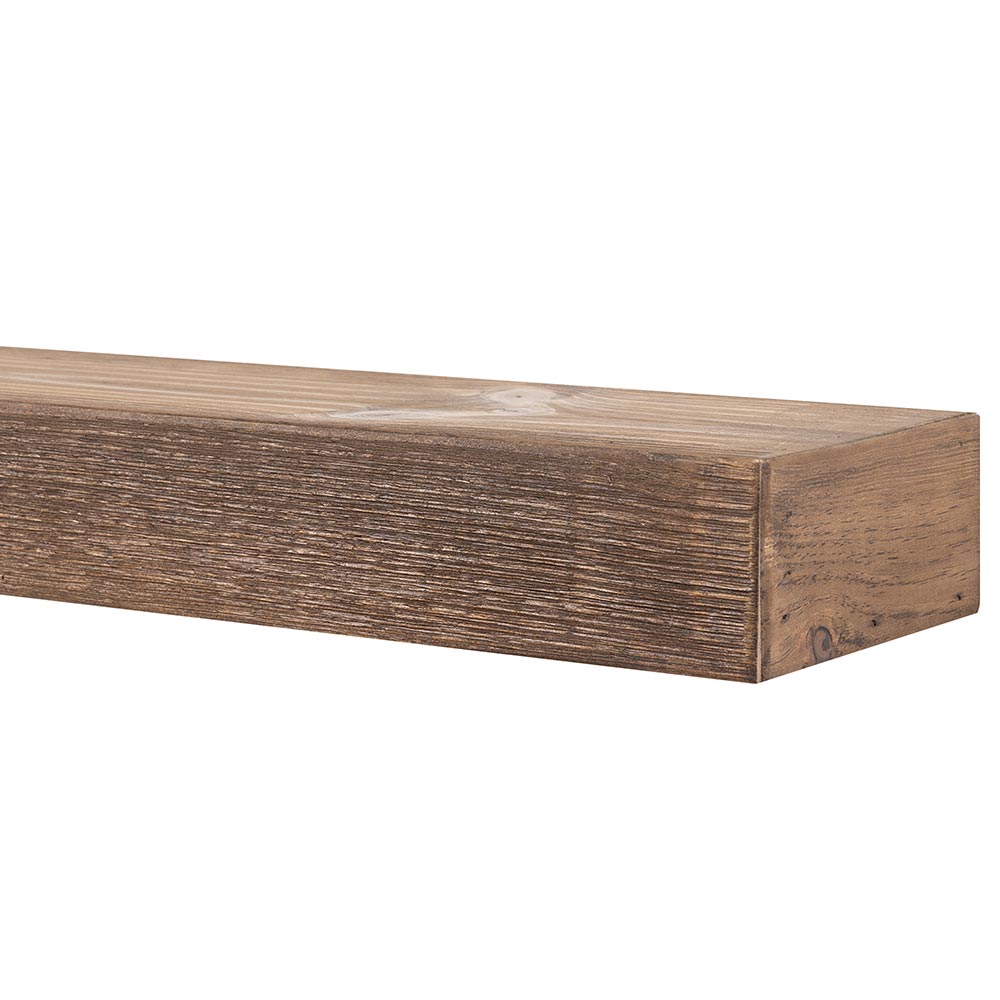 Vail 4-Inch High Wood Mantel Shelf in Rustic Provincial
