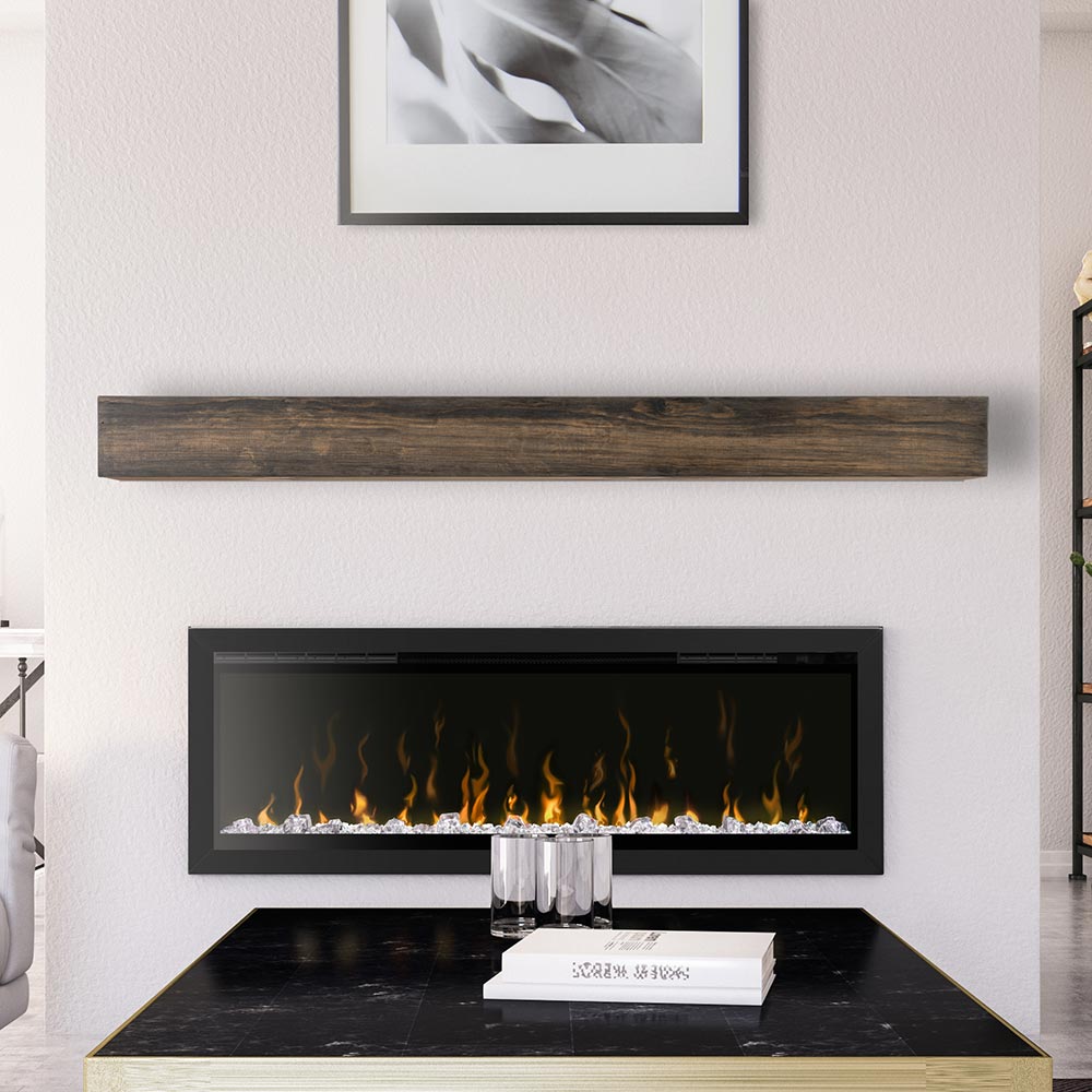 Vail 6-Inch High Wood Mantel Shelf in Driftwood