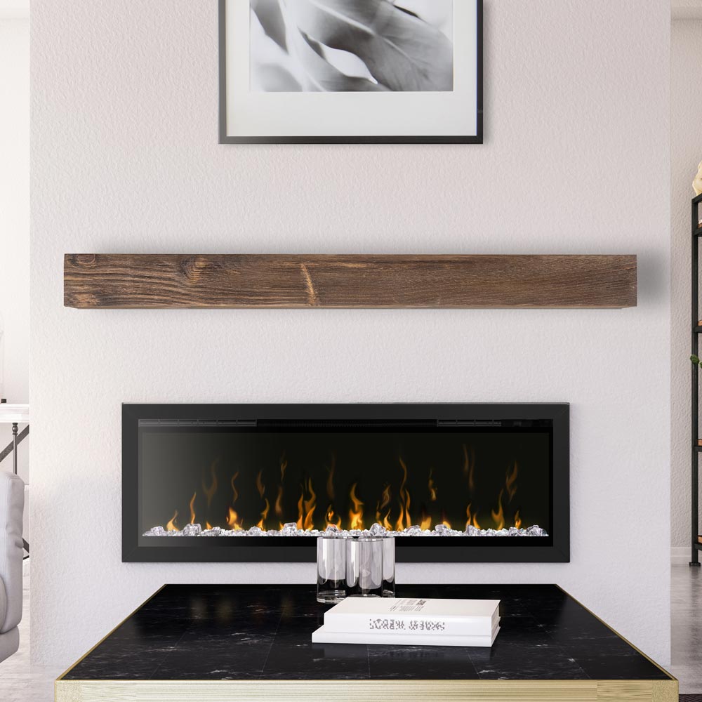 Vail 6-Inch High Wood Mantel Shelf in Rustic Provincial
