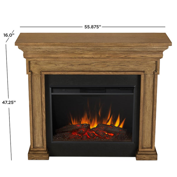 Real Flame Emerson Grand English Oak Electric Fireplace – Mantels Direct